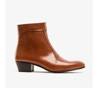Club Cubano EMMANUEL Mens Leather Cuban Heel Boots Cognac - UK 8