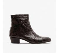 Club Cubano EMMANUEL Mens Snakeprint Leather Cuban Heel Boots Vison - UK 10.5