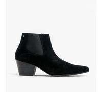 Club Cubano McCARTNEY Mens Suede Winklepicker Cuban Heel Boots Black - UK 7