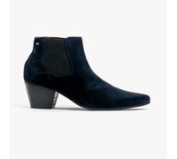 Club Cubano McCARTNEY Mens Suede Winklepicker Cuban Heel Boots Navy - UK 11