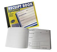 Club Duplicate Receipt Book With Carbon Sheet. Compact: 125mm x 105mm. 100 Sets.