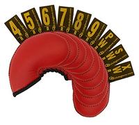 Club Glove Iron Golf Gloves, 9 Pieces, 9 PC Set, REG GLOVESKIN Iron Cover Red, One Size