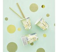 CLUB GREEN 10 Tropical Leaf Patterned Paper Cups, 16 x 7.5 x 7.5 cm
