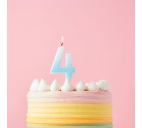 Club Green Blue Ombre Number '4' Celebration Candle Club Green Blue
