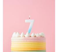 Club Green Blue Ombre Number '7' Celebration Candle Club Green Blue