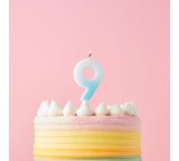 Club Green Blue Ombre Number '9' Celebration Candle Club Green Blue