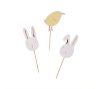 Club Green Bunny & Chick Cake Picks - Pack of 6 Club Green Multicolor