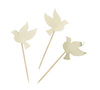 Club Green - Cake Picks - Gold, Pack of 6, Use for Christening, Communion and Confirmation