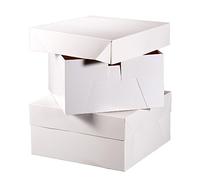CLUB GREEN Cake Square Box, White, 381 x 381 x 152 mm (Pack of 10)