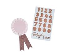 Club Green DIY Age Birthday Rosette Badge, Milestone Birthday Badge, Birthday Age Rosette, Rose Gold Birthday Badge, Any Age Party Birthday Badge