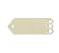 CLUB GREEN G/TAGS IVORY WITH HEARTS EDGE 70X25MM(10), Card, 16.5 x 8 x 2 cm