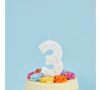 Club Green Giant Sprinkle Number '3' Celebration Candle Club Green Multicolor