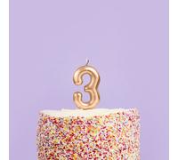 Club Green Gold Number '3' Celebration Candle Club Green Gold