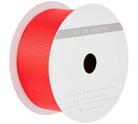 CLUB GREEN Grosgrain Ribbon, Red, 38 mm x 10 m