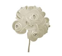 CLUB GREEN IVORY SATIN ROSE WITH DIAM. D.2.5CM, Fabric, 18.4 x 12 x 3 cm