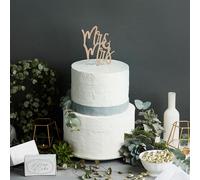 Club Green Mr & Mrs Wedding Wooden Cake Topper Club Green Multicolor