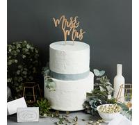 Club Green Mrs & Mrs Wedding Wooden Cake Topper Club Green Multicolor