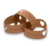 CLUB GREEN Paper Chains Heart BRN/Craft(50PCS) 220MM, Card, Brown, 28 x 8 x 0.5 cm