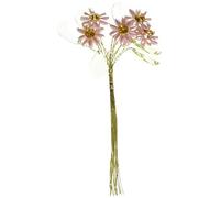 CLUB GREEN PINK FLOWER W/GLD DIAMANTÉ CENTRE GRN LEAVES D.2.5, Fabric, 20 x 8 x 1 cm