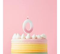 Club Green Pink Ombre Number '0' Celebration Candle Club Green Pink