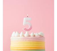 Club Green Pink Ombre Number '5' Celebration Candle Club Green Pink