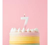 Club Green Pink Ombre Number '7' Celebration Candle Club Green Pink