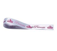 Club Green "Princess Satin Printed Ribbon, Pink, 16 mm x 10 m