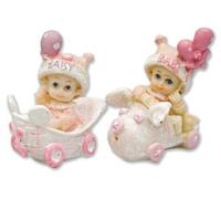 CLUB GREEN RESIN GIRL IN ANIMAL CAR PINK, POLYRESIN, 10.45 x 10.45 x 9.35 cm