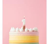 Club Green Rose Gold Ombre Number '1' Celebration Candle Club Green Gold