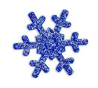 CLUB GREEN S/Adhesive Glitter Snowflake R 31X31MM(12), Fabric, Royal Blue, 26.4 x 14.3 x 1.32 cm