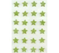 CLUB GREEN SELF ADHESIVE GLITTER STARS LIME(24), Fabric, 26.4 x 14.3 x 1.32 cm