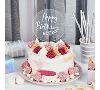 Club Green Silver Customisable Acrylic Cake Topper Club Green Silver