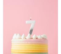 Club Green Silver Ombre Number '7' Celebration Candle Club Green Silver