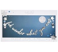 CLUB GREEN WE Wonder What You are Banner, Silver, 18.7 x 0.3 x 29.5 cm