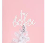 Club Green White 'Falala' Wooden Christmas Tree Topper Club Green White