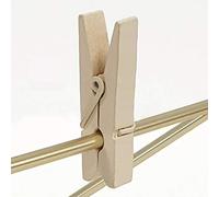 CLUB GREEN WOODEN PEGS IVORY (10XB/P), Wood, 18 x 15.5 x 4 cm