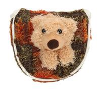 Club Head Cover, Thickened Plush Magnetic Closure Putter Head with Adorable Bear Decor (Large)
