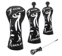 Club head protector for golf clubs, 3-piece protection for putters, cover for golf drivers, for men and women, for indoor use, outdoors and on the lawn when playing golf