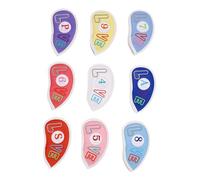 Club Iron Head Cover Set with Colorful Embroidery, PU Leather, Short Velvet Lining, 9 Pcs - Protective, Non Slip, Easy Identification for Golf Irons