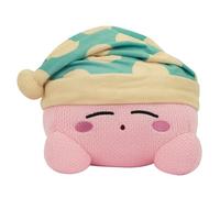 Club Mocchi Mocchi - Nuiguru-Knit Mega Sleeping Kirby | Crochet Plushies, Gaming Room Decor, Cable Knit Texture, Gamer Gifts, Back to School Gift, Kirby Toys, Ages 3 Years+
