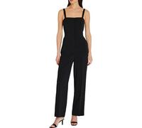 Club Monaco Women's Darted Crepe Jumpsuit, Black, 10