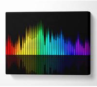Club Music Equalizer Canvas Print Wall Art - Canvas Art Double XL 40 x 56 Inches