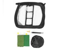 Club Practice Net All in 1 Home Hitting Aid Net for Backyard Driving Chipping Swing Training with Mat Balls Tee Bag Durable Portable Golf Training Equipment for Indoor Outdoor Use