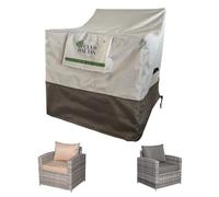 Club Rattan Garden Single Sofa Cover Waterproof,600D Heavy Duty Oxford Fabric Outdoor Single Chair Cover with Waterproof