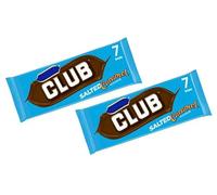 Club Salted Caramel Biscuit Bars, Chocolate Coated Cream Filled Biscuits, Multipack 7 x 22g, Suitable for Vegetarians,Pack Of 2