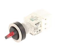 Club Selector, rastend, Stainless Steel, 23.001.309 2 Positions Momentary Contact Transmitter 1 Closer + 1 opener with Bulb Holder t5,5 K LED 24 V, SCREW ON, RED (Pack of 2)