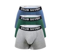 Club Seven Mens Premium Bamboo Boxers Mens Underwear - Mens Boxers Briefs Multipack with Design, Breathable, Men's Boxer Briefs (Pack of 3) (UK, Alpha, M, Regular, Regular, Green, Grey, Blue)