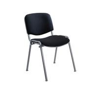 Club Stacking Chair Fabric - Black Frame - Black - CH0500BK