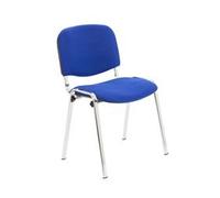Club Stacking Chair Fabric - Chrome Frame - Royal Blue - CH0503RB