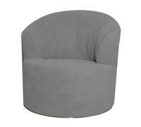 Club Swivel Barrel Chair Slipcovers Stretch Round Tub Sofa Chair Covers Modern Solid Color Armchair Slipcovers Easy Fit Washable Swivel Accent Chair Protectors(Light gray)